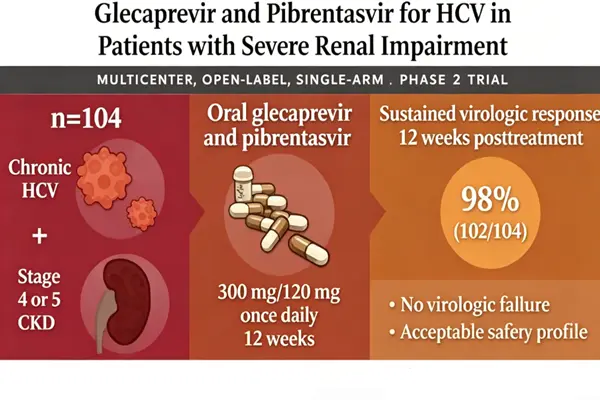 Glecaprevir treatment for patients with hepatitis C and severe renal impairment