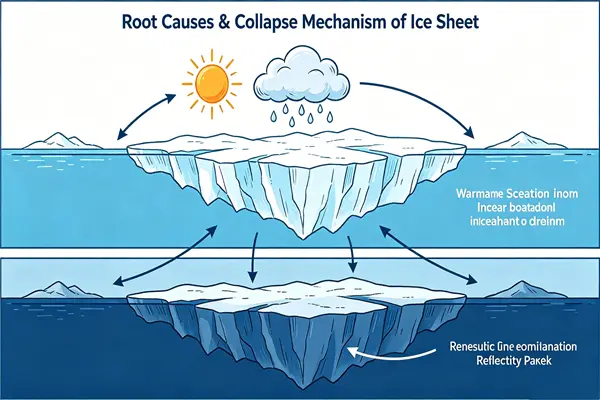 Root Causes & Collapse Mechanism of Ice Sheet Root Causes & Collapse Mechanism of Ice Sheet