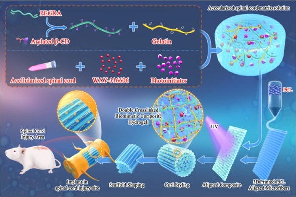 Bi-crosslinked biomimetic composite hydrogel containing topological clues and WAY-316606 Bi-crosslinked biomimetic composite hydrogel containing topological clues and WAY-316606