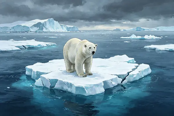 Comparison of actual sea ice melting data