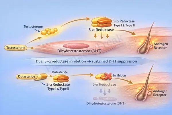Mechanism of action of Dutasteride Powder