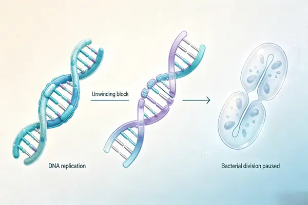 DNA replication inhibition mechanism of 99% Novobiocin sodium