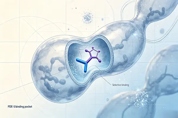 Vardenafil's PDE5 binding pocket binds to selective molecules